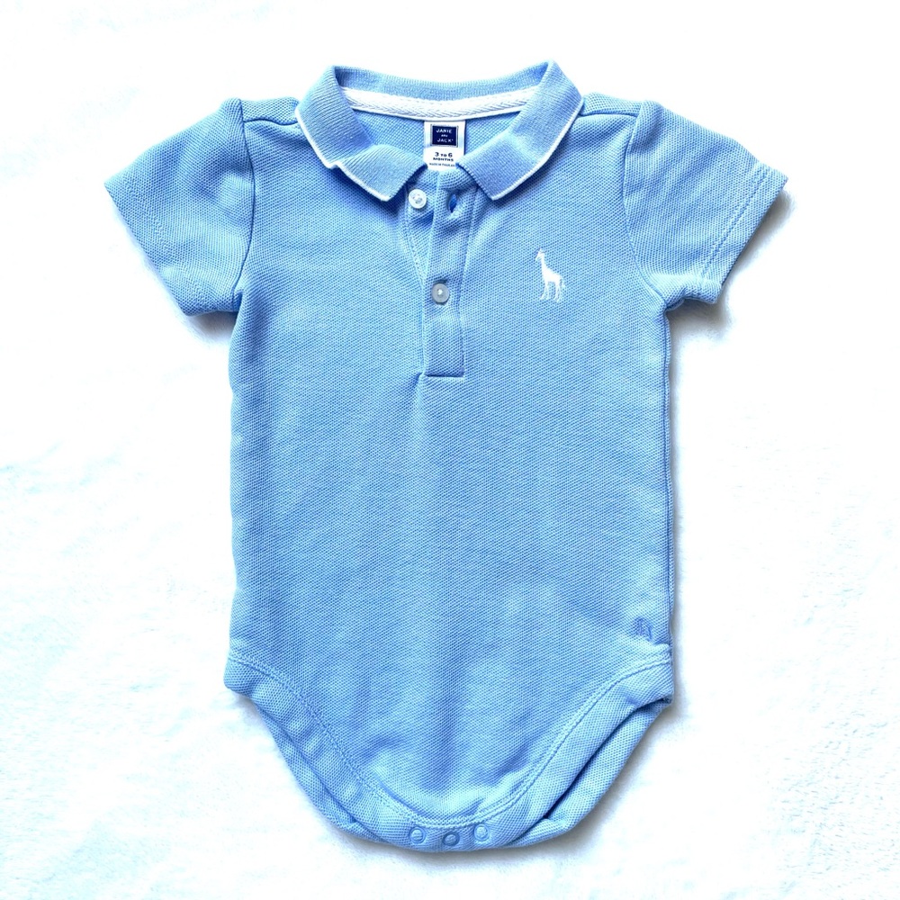 JANIE & JACK Polo Giraffe Bodysuit